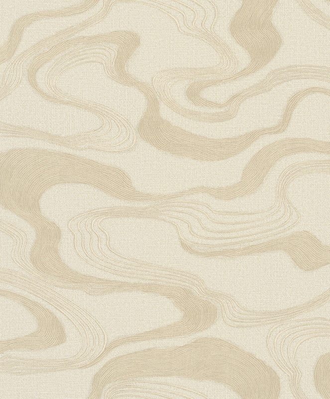 Flow Wallpaper in Cream/Beige