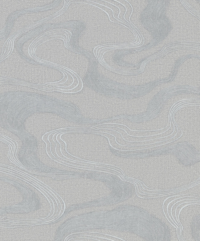 Sample Flow Wallpaper in Grey