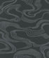 Sample Flow Wallpaper in Black/Grey