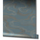 Flow Wallpaper in Green/Rose Gold