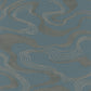 Flow Wallpaper in Green/Rose Gold
