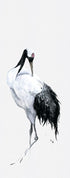 Painted Crane Single Wall Mural in Black/White