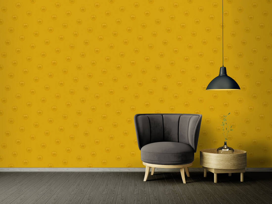 Motif Dots Textured Wallpaper in Gold