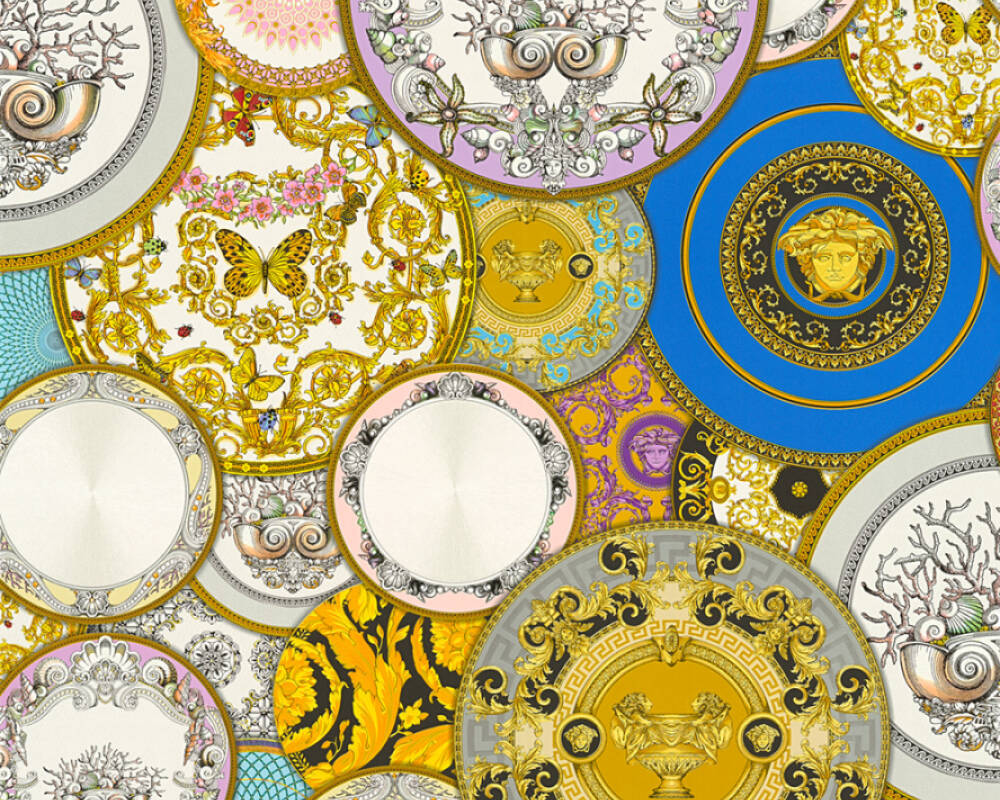 Les Etoiles De La Mer Textured Wallpaper in Multi