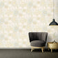 Les Etoiles De La Mer Textured Wallpaper in Cream/Metallic