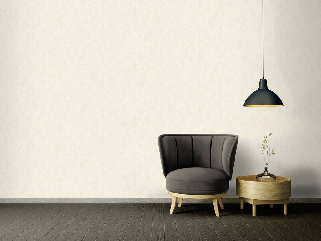 Abstract Shapes Textured Wallpaper in Cream/Metallic