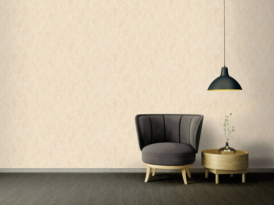 Abstract Shapes Textured Wallpaper in Beige/Metallic