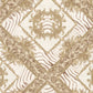 Floral Rhombuses Textured Wallpaper in Beige/Bronze