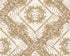 Floral Rhombuses Textured Wallpaper in Beige/Bronze