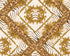 Floral Rhombuses Textured Wallpaper in Cream/Gold