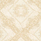 Floral Rhombuses Textured Wallpaper in Beige/Cream