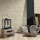 Brick Stone Wallpaper in Beige/Cream