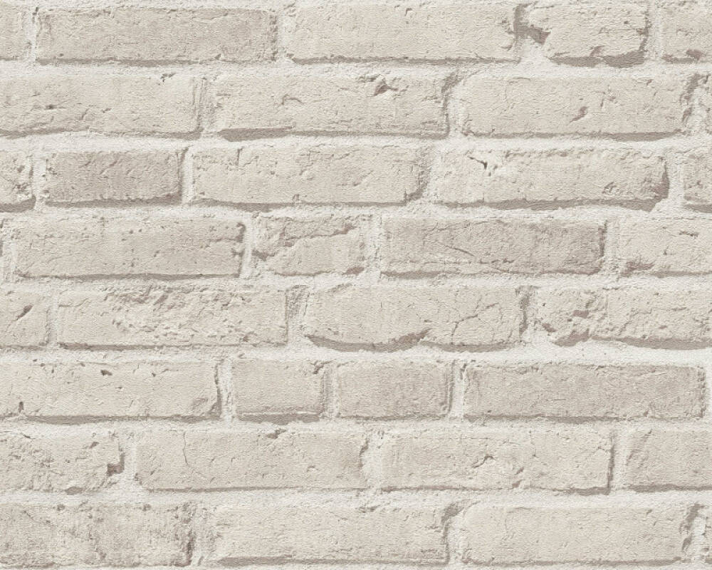 Sample Brick Stone Wallpaper in Grey