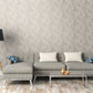 Wood Modern Geo Wallpaper in Grey/Copper