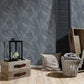 Wood Modern Geo Wallpaper in Dark Grey/Gold