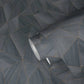 Wood Modern Geo Wallpaper in Dark Grey/Gold