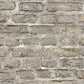 Brick Cottage Deco Wallpaper in Grey