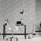 Brick Cottage Deco Wallpaper in Grey/Ivory