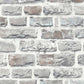 Brick Cottage Deco Wallpaper in Grey/Ivory