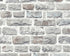 Brick Cottage Deco Wallpaper in Grey/Ivory