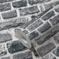 Brick Cottage Deco Wallpaper in Dark Grey