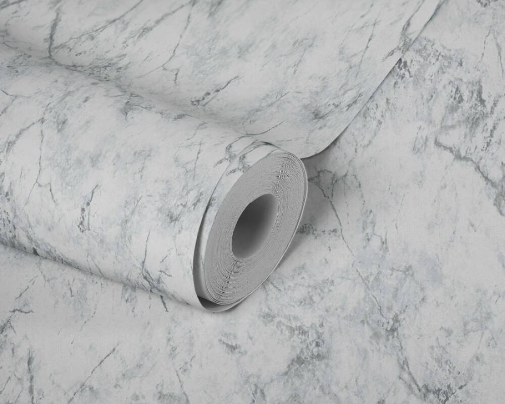Marble Wallpaper in Grey/White