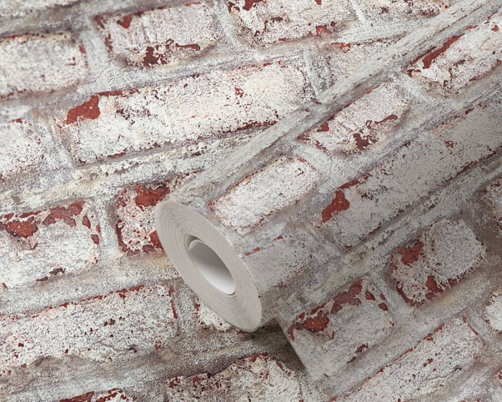 Brick Cottage Wallpaper in Beige/Brown/Cream