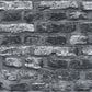 Brick Cottage Wallpaper in Grey/Black