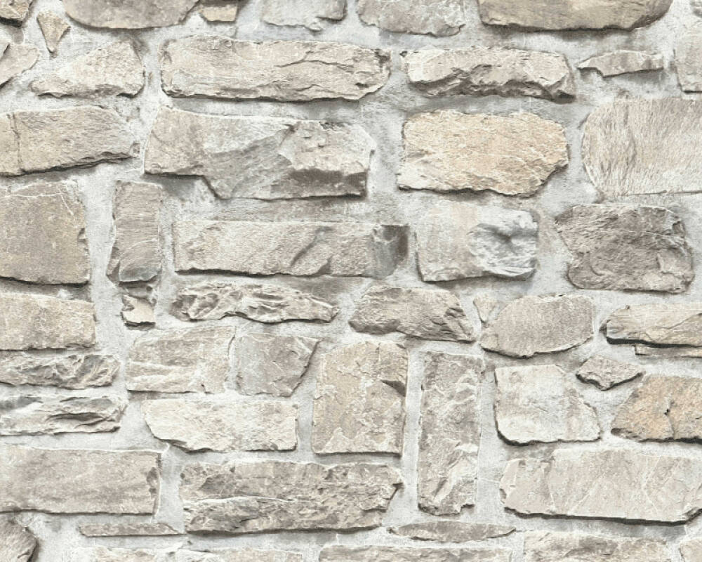 Sample Stone Deco Wallpaper in Taupe