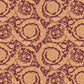 Baroque Textured Damask Wallpaper in Red/Beige from the Versace IV Collection
