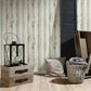 Wood Panel Stripes Wallpaper in Brown/Cream