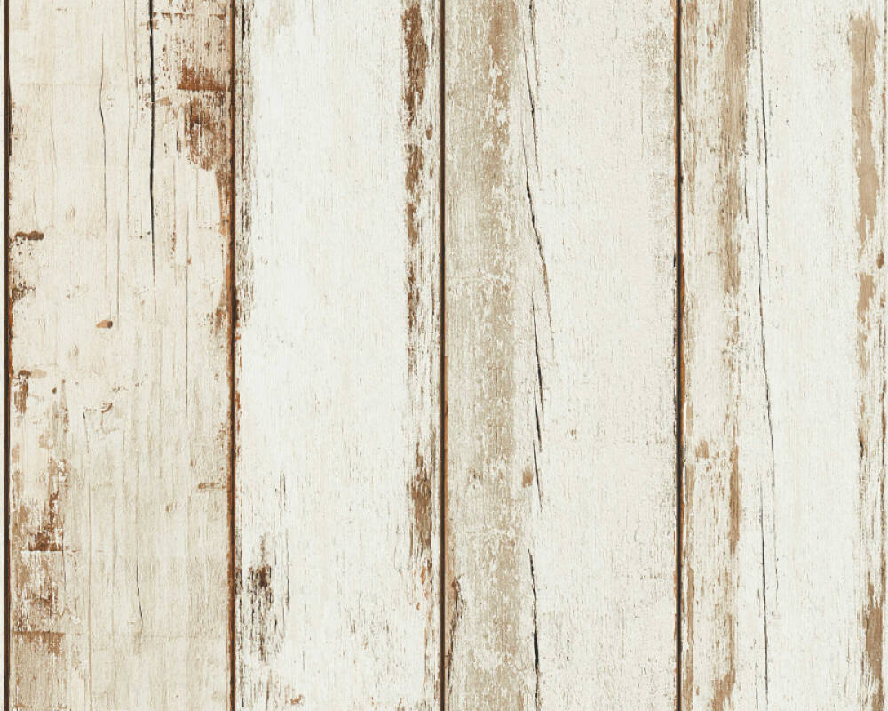 Sample Wood Panel Stripes Wallpaper in Brown/Cream