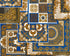 Classical Deco Textured Damask Wallpaper in Blue/Gold from the Versace IV Collection