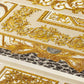 Classical Deco Textured Damask Wallpaper in Cream/Gold from the Versace IV Collection