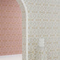 Modern Geometric Textured Wallpaper in Grey/Ivory/Gold from the Versace IV Collection