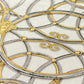 Modern Geometric Textured Wallpaper in Grey/Ivory/Gold from the Versace IV Collection