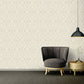 Modern Geometric Textured Wallpaper in Ivory/Metallic from the Versace IV Collection
