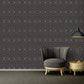 Modern Geometric Textured Wallpaper in Black/Silver from the Versace IV Collection