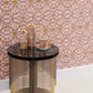 Modern Geometric Textured Wallpaper in Pink/Metallics from the Versace IV Collection