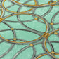 Modern Geometric Textured Wallpaper in Green/Metallics from the Versace IV Collection