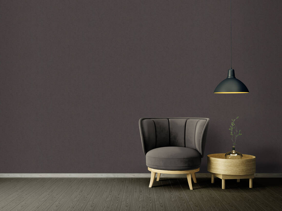 Classical Solid Textured Wallpaper in Black/Metallic from the Versace IV Collection