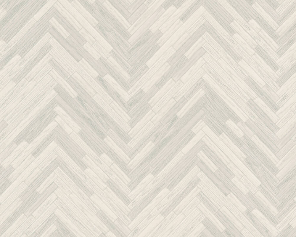 Cottage Wood Textured Wallpaper in Grey/Ivory from the Versace IV Collection