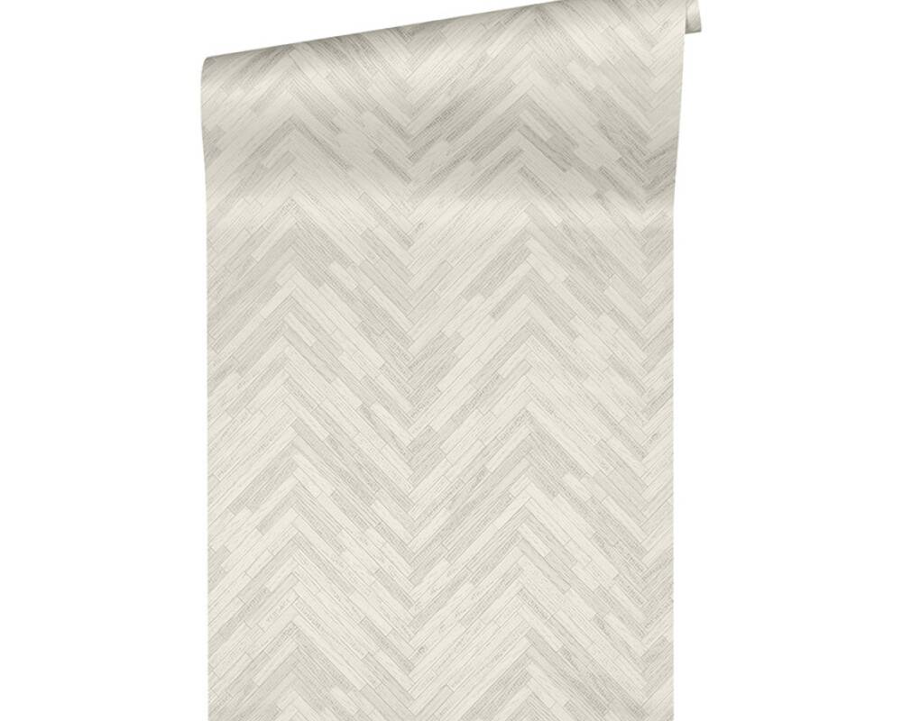 Cottage Wood Textured Wallpaper in Grey/Ivory from the Versace IV Collection