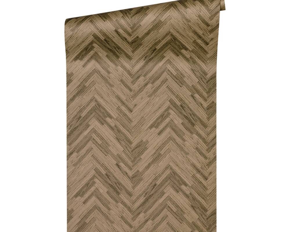 Cottage Wood Textured Wallpaper in Brown/Beige from the Versace IV Collection