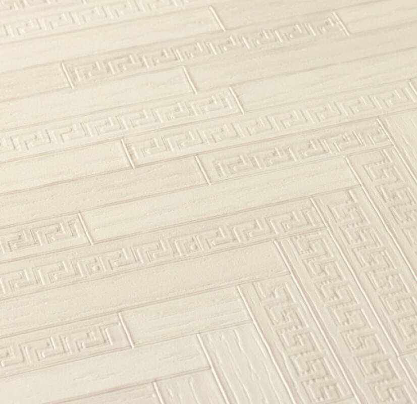 Cottage Wood Textured Wallpaper in Beige/Cream from the Versace IV Collection