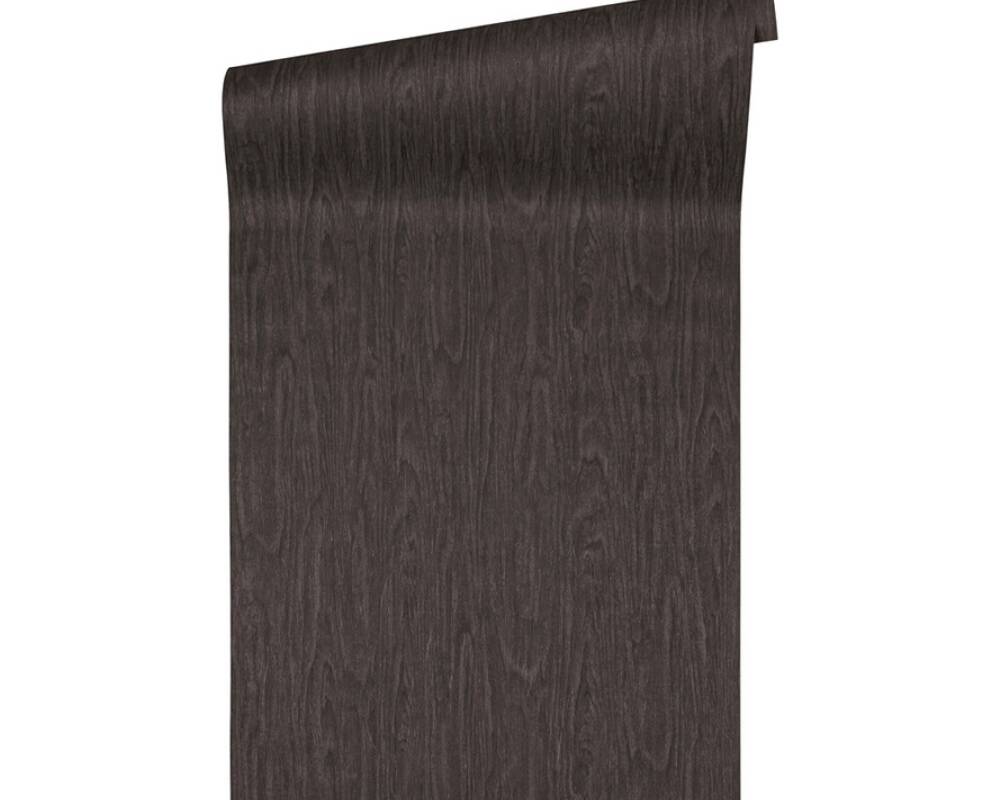Woodgrain Textured Wallpaper in Black/Grey from the Versace IV Collection