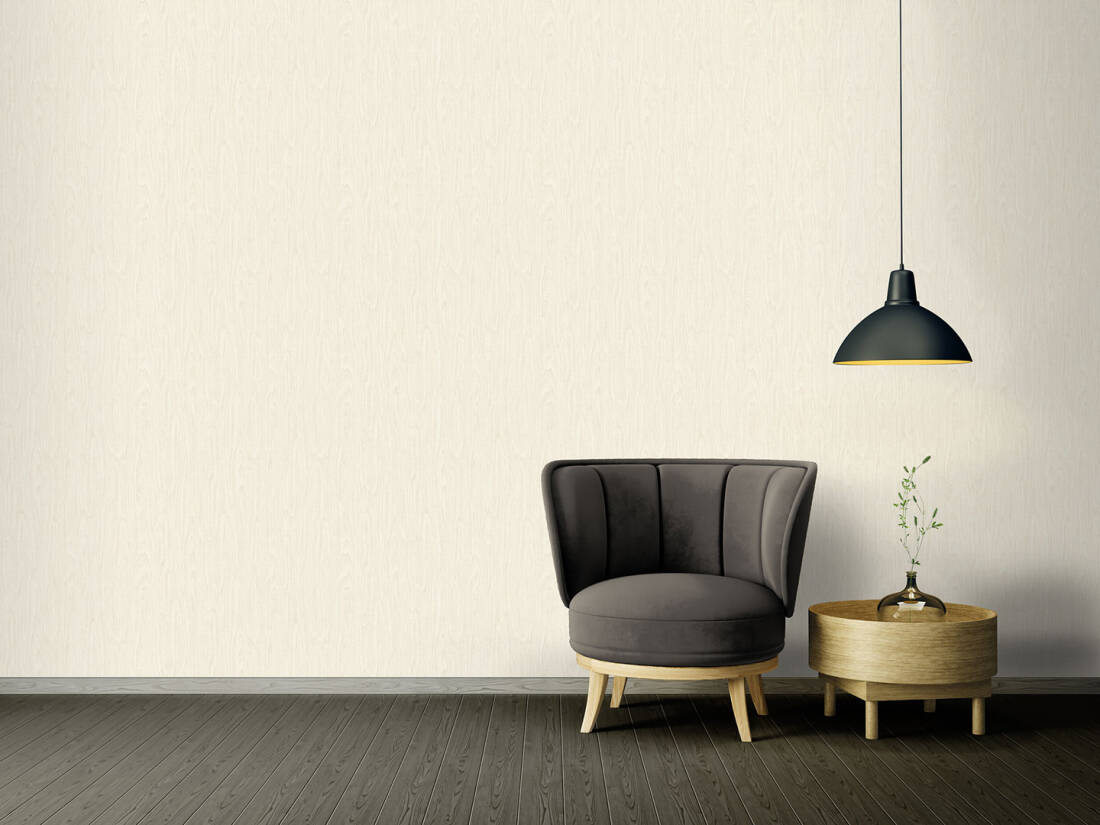 Woodgrain Textured Wallpaper in Beige/Cream from the Versace IV Collection