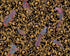 Floral Bird Scrollwork Textured Wallpaper in Black/Gold from the Versace IV Collection