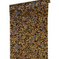 Floral Bird Scrollwork Textured Wallpaper in Black/Gold from the Versace IV Collection