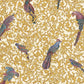 Floral Bird Scrollwork Textured Wallpaper in Gold/Cream from the Versace IV Collection